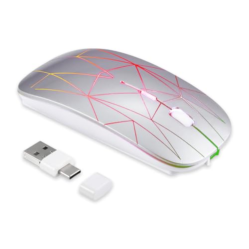 LIXSAZSE Laptop 2.4Ghz Gaming Working 4 Keys Ratón inalámbrico Home Portable Colorful Light 800 dpi Ratones Ajustables Accesorio de computadora