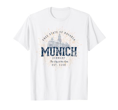 Alemania Vintage Múnich Retro Camiseta