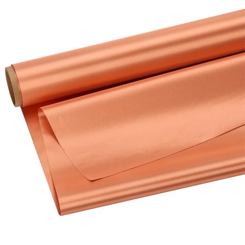 電磁波シールド 放射線 防護布 1m/2m/3m/4m 導電性銅箔 電磁波対策 磁場吸収シーツ 導電性銅布 RFID/EMI/RF 周波数を遮断 電磁波 カット 裏地の帽子・服・ベッド ゴールド 幅1.1メートル (1M)