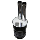 ドラム焼却炉 φ150ツイン煙突 (耐久ロストル缶)