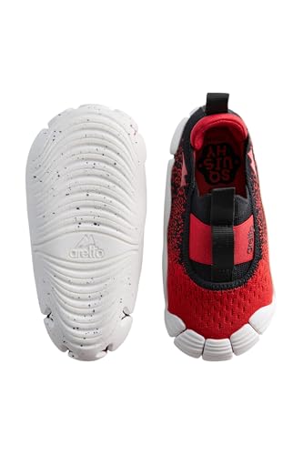 Image of ARETTO Expanding Red Kids Shoes for Growing Feet - Boys & Girls Footwear, Baby Girl Shoes, Sneakers for Boys, Baby Shoes & Comfortable Shoes for Kids | Age 1-9 Years