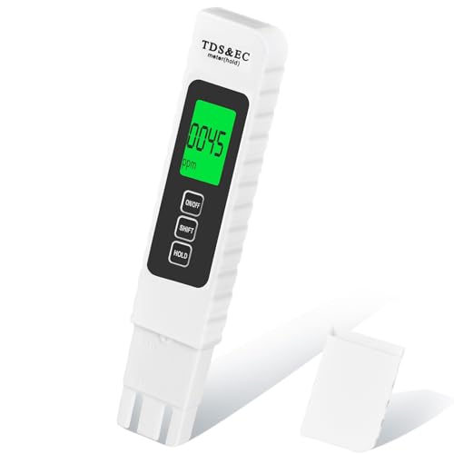 4 in 1 TDS Meter Digital Water Tester - Accurate and Reliable TDS EC & Temp(°C,°F) Meter, 0-9990ppm - Professional Testing for Drinking Water, RO/DI System, Aquariums etc