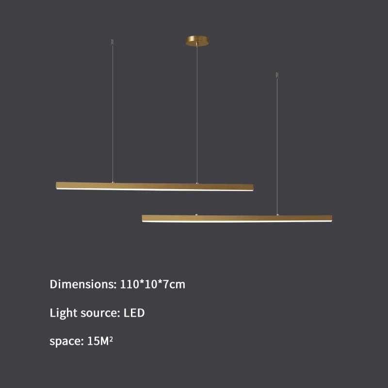 Lampadario Moderno in Ottone, Lampada a Sospensione Moderna e Semplice per Tavolo da Pranzo di Ristorante, luci a LED per Ufficio, lampade di Design a Sospensione, Illuminazione PE