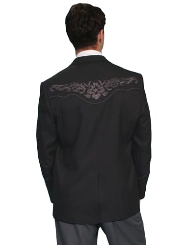 Scully Black Button Front Men's Blazer P-7332