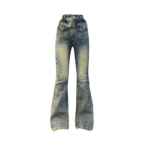 Kids 𝐁ootcut Jeans Leggings Bell Bottoms Pants Girls Distressed High Waisted Denim Flared Pants with Pockets