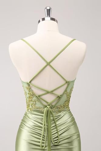 Stylefun Short Lace Appliques Homecoming Dresses Satin Spaghetti Strap Corset Sweetheart Cocktail Party Gown Dress CYM3414