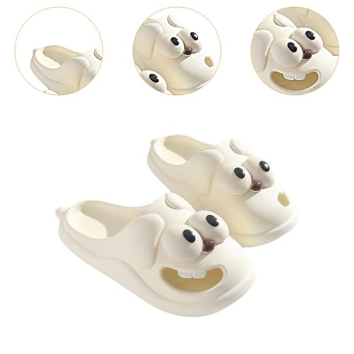 Big Eyed Dog Shaped Slippers Summer Novelty Home Sandals for Shopping Pool Beach3