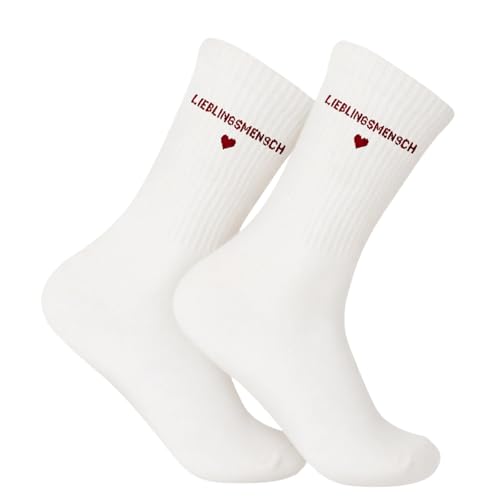 slothbyte Geschenk für Freundin Lieblingsmensch Geschenk Socken Damen Baumwollsocken Herz Socken Geburtstagsgeschenk für Frauen mit Herz-Motiv perfekt für Mama Schwester Kollegin