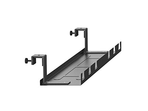 Monoprice Cable Tray Organizer - Under Desk Cable Management, Ideal for Wood Top Tables/Desks, Black - Workstream Collection