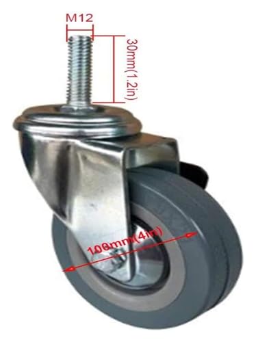 4 roulettes pivotantes durables et faciles à installer avec frein - 2