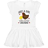 inktastic Just a Girl Who Loves Chickens Toddler Dress 4T White 3cfa9