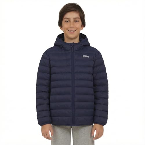 Eddie Bauer Boys' CirrusLite Lightweight Down Puffer Jacket, Navy Blue, Small
