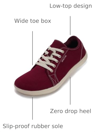 Image of WHITIN Women's Canvas Barefoot Shoes | Wide Sneakers | Classic Fit W81V2