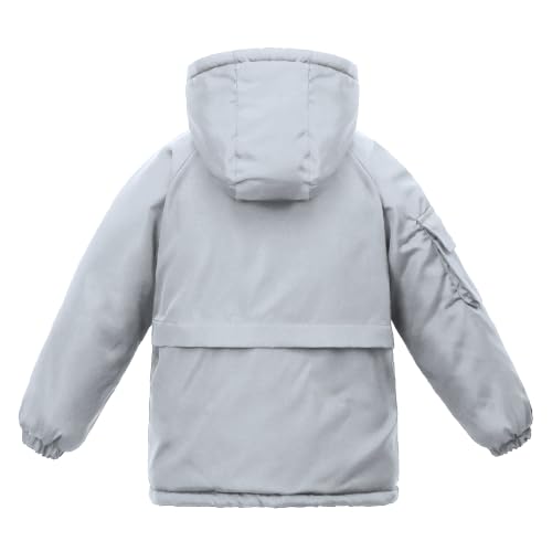 Image of Winter Kids Boys Snow Coats Black Puffer Jacket Hooded Clothes Fleece-Lined Wear