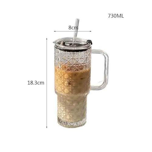 Vasos de vidrio 24 oz con relieve diamante de alta transparencia 3