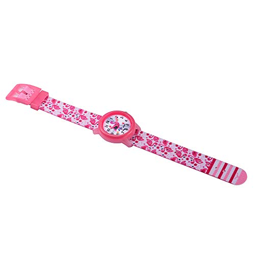 Toddler Girls Kids Children Watch,3D Cute Cartoon Breathable Fabric Band Japanese-Quartz Wristwatches Time Teacher Gifts Watches for Kids Girls Toddlers (Flamingo)3