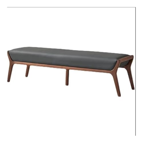 YANG11FAN Cómodo Nuevo Banco de Noche Madera Maciza for Dormitorio Chino, for guardarropa, for Zapatos, sofá Cuero Simple, Largo(Medio)