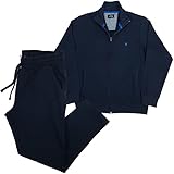 Marca: Coveri Chándal completo para hombre con cremallera de algodón ligero, tallas grandes, XXXL, 5XL, 6XL, turquesa, 6X-Large