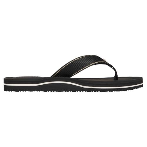 Tommy Hilfiger Chanclas Mujer Sporty Mid Wedge Summer Sandal con logotipo, Negro (Black), 37