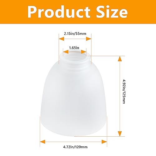 3-Pack White Frosted Glass Shade Replacements, Ceiling Fan Light Covers Glass Globes Lampshades for Chandelier Vanity Lights Wall Sconces Pendant Light, 1.61" Fitter Size, 5" high x 4.7" diameter by Sewterolyn - Image 2