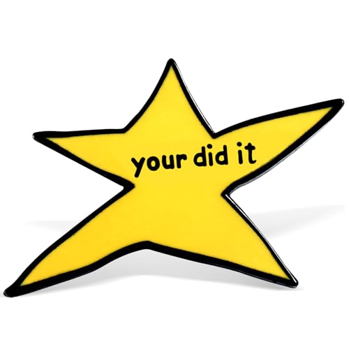 Image of PLwelth Your Did It Brooch Pin Funny Badge Brooch for Women Men Star Enamel Pins Cute Small Brooch Pin for Backpack Bag Clothes Trendy Jewelry Accessories Cool Gifts for Friends Birthday Christmas