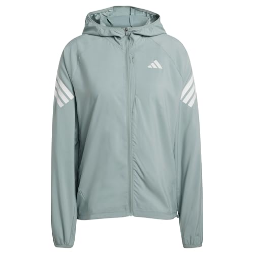 adidas Donna ADI365 Running Iconic Hooded Jacket, Wonder Sage, M