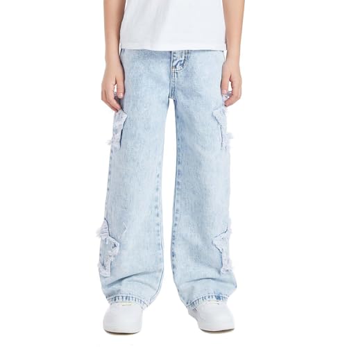 Jean cargo baggy pour garçons de 14 ans pantalon large décontracté