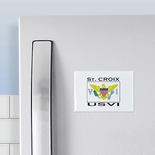 Imán Rectangular Bandera USVI St. Croix 3x2 pulg miniatura 3