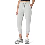 Amazon Essentials Pantalones Deportivos Piratas, Ligeros, Suaves y de Alto Rendimiento Mujer, Paloma Teñido Multicolor, M