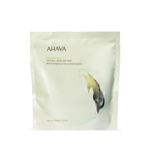 AHAVA Barro Natural Mar Muerto para Cuerpo   Exclusivo Barro Negro y Cremoso para Purificar, Suavizar y Refinar la Piel, Alivia Molestias, Enriquecido con Potentes Minerales del Mar Muerto, 13.6 oz