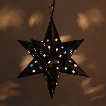 12inchmoravianhangingtinstarlightstarcutwithmarbles Urban Country Home Decor 12 inch moravian hanging tin star light star cut with marbles urban country home decor