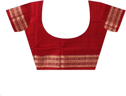 Image of NEW COLLECTION Women's Odisha Handloom Sambalpuri Pata Saree Temple Border Pasapalli Bomkai Buti Boyanika Design Saree Banarasi Soft Papa Silk Simple Ethnic Orissa Sari with Blouse Piece
