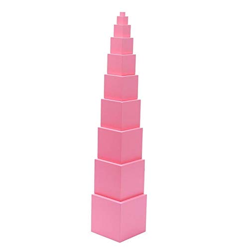 Montessori Material Sensorial Pink Tower Educational Wooden Toys for Kids (2) (B0C4KMFG8L) Amazon Price History, Amazon Price Tracker