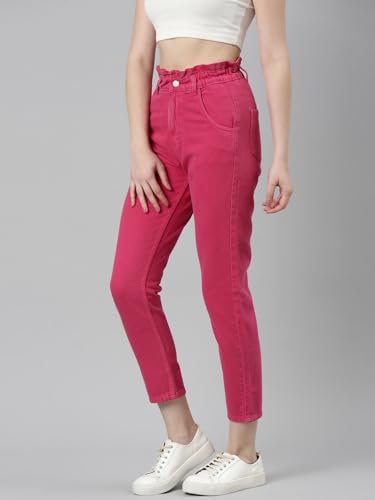 Image of SHOWOFFFF Women Mom Fit Jeans | Denim Jeans for Womens | Mid-Rise Regular Length Jeans for Women's