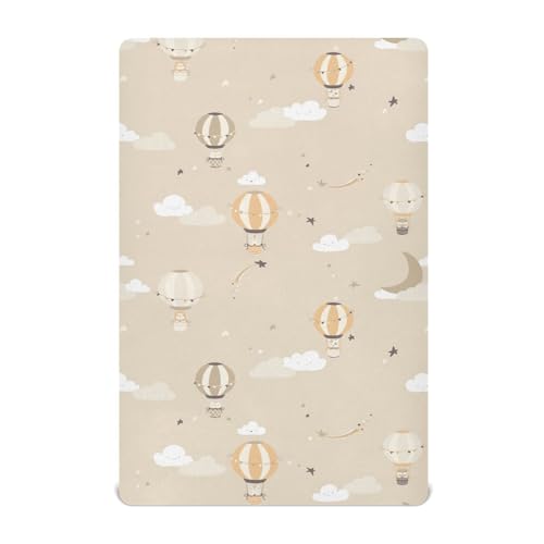 Image of KEEPREAL Fitted Crib Sheets for Boys Girls, Soft Breathable Comfortable Hot Air Balloon Baby Sheet Set, Crib Sheets Fits Standard Crib and Toddler Mattress
