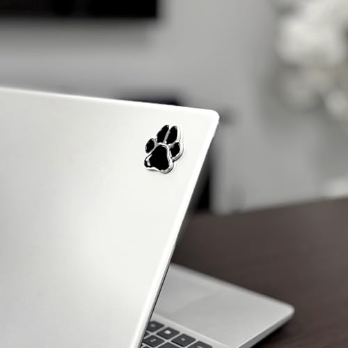 Image of Elektroplate 2 Mini Paw Print OEM Chrome Emblems for Motorcycles, Watercrafts, and Decorations | Universal Fit at 1.6 inch x 1.5 inch | Weatherproof | 2-Pack