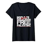 Womens Boycott Israel Free Palestine V-Neck T-Shirt