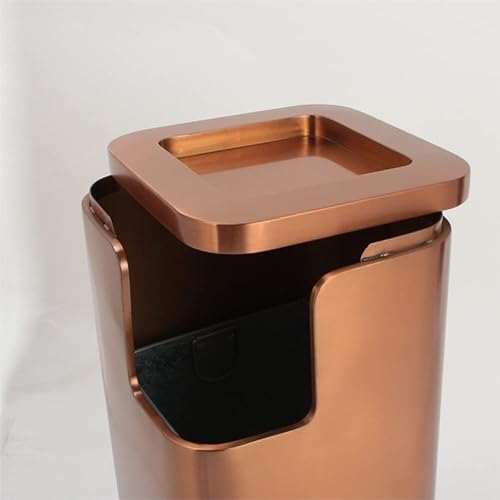 PLMNBQWE Großer Metall- und Abfalleimer, bodenstehender Mülleimer für Hotels, Aufzüge und Einkaufszentren, großer Außenmüllbehälter für den Garten – Bild 5