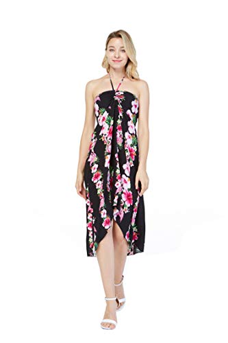Image of Women's Hawaiian Luau Halter Dress in Signature Prints
