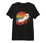 Realizzato per le persone che condividono momenti speciali con il loro eschimese americano. Arte del cane eschimese americano vintage, illustrazione stravagante di animali domestici, estetica artistica del cane. Regalo perfetto per la festa della mamma, festa del papà, Natale, compleanno.