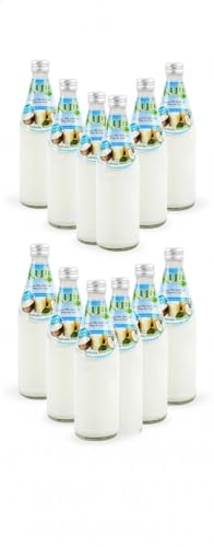Kuiii Hydrate Naturally Coconut Milk Drink Nata de Coco, Original Flavor - Pack of 8 Bottles, 16.4oz (485ml) Each Refreshing & Creamy Beverage