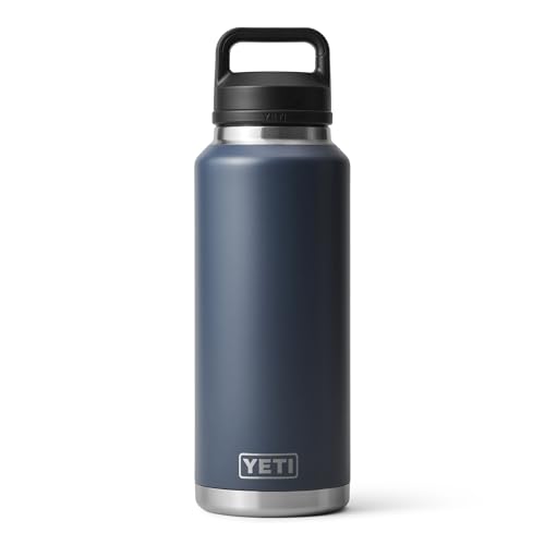 Image of YETI Rambler 46 oz Bottle, Leakproof, Vacuum Insulated, Stainless Steel with Chug Cap, Navy