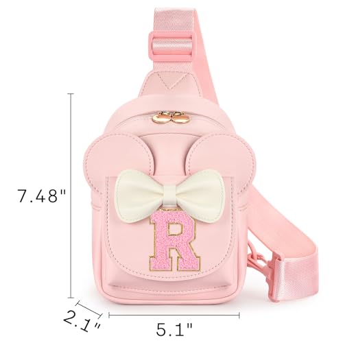 Image of Mibasies Sling Bag for Girls Gift, Toddler Girl Toys, Solid Pink R | Cute Design, Adjustable Strap, Premium Durable Materials, Ideal Gift for Girls 4-6 for Birthdays, Christmas & Holidays