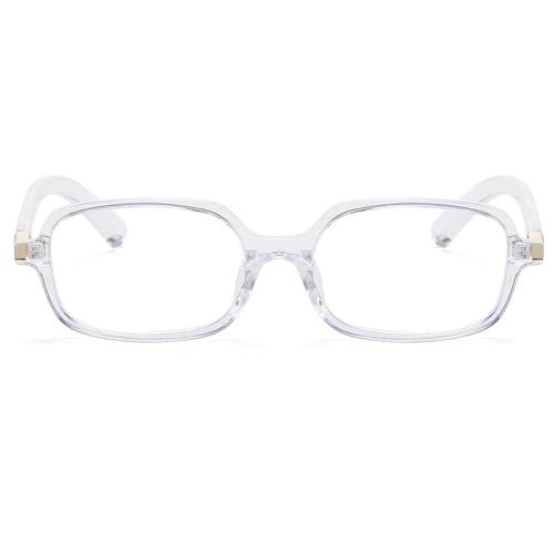 Image of Long Keeper Anti Blue Light Glasses Women Retro 90s Rectangle Blue Light Blocking Glasses Narrow Square Anti Glare Glasses