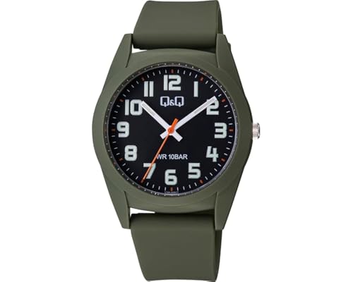 Q&Q WATCHES Reloj de Vestir V13A-005VY, Verde, Cronógrafo, Digital