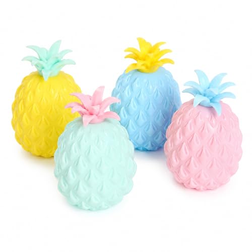 LUOZZY 4 Pcs Pineapple Squishy Toys Stress Relief Decompression Toys