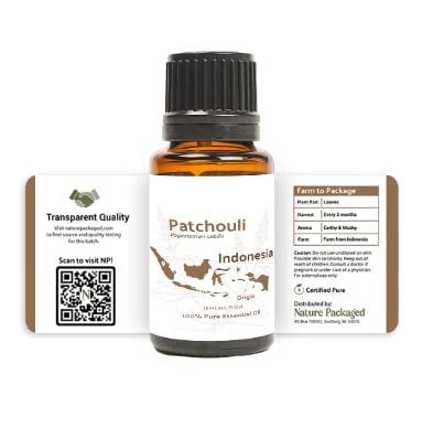 Nature Packaged Dark Patchouli Essential Oil - Bulk Essential Oil Perfume - Pure Essential Oil For Aromatherapy And Oil Diffuser - Ideal For Body & Candle-Making (15Ml) #TOP6