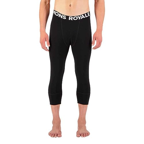 Cascade Merino Base Layer 3/4 Legging (US, Alpha, Large, Regular, Regular, Black)