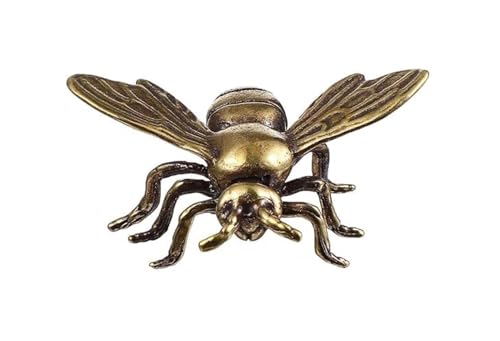 Estatua decorativa de abeja dorada pequeña de latón miniatura 3