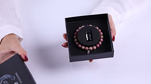 Bracciale semiprezioso in quarzite rosa per
